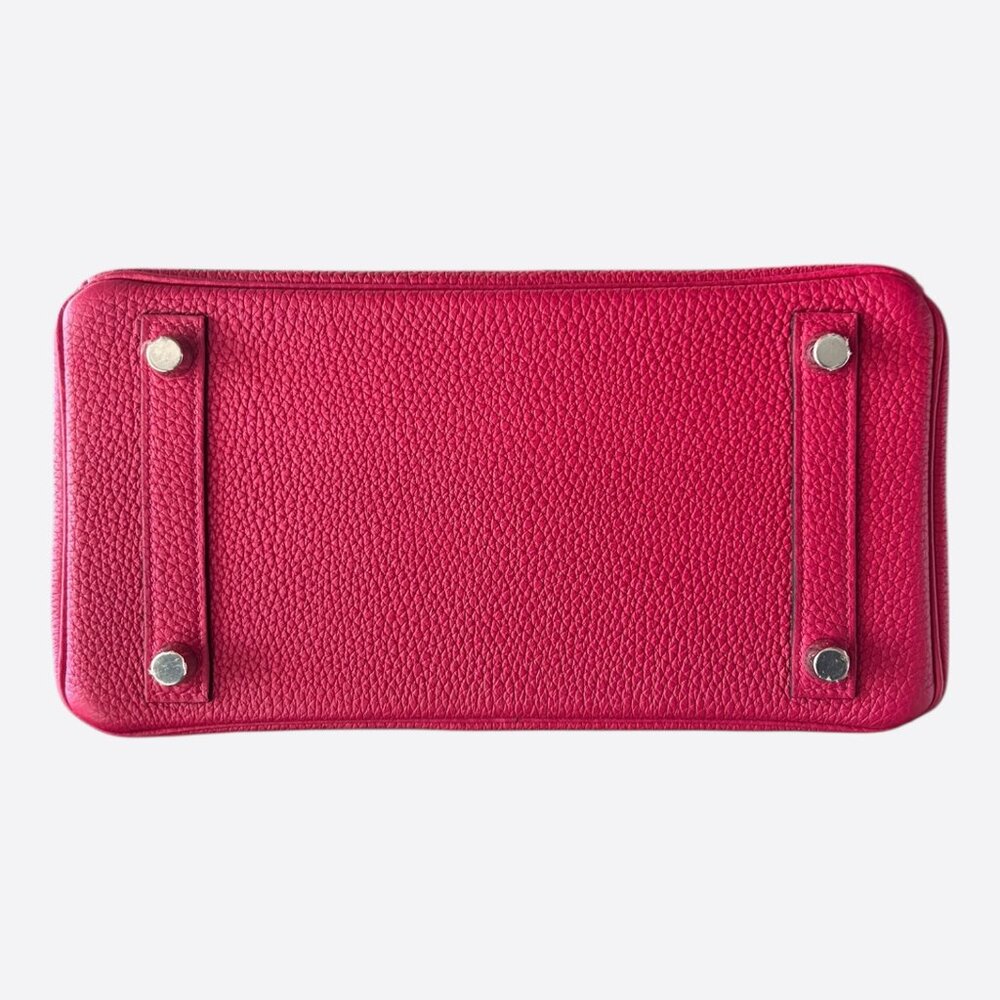 Hermes Pink Frambois Togo & Crocodile Touch Birkin 25 - Picture 5 of 8